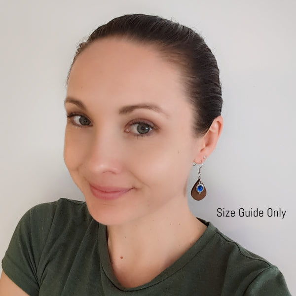 Women wearing Azure Drops as a size guide.