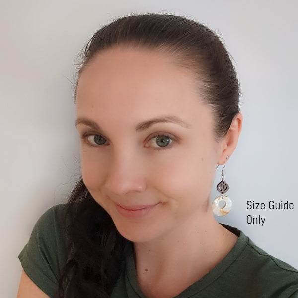 Cosmos Dangles - Wood & Resin Earrings