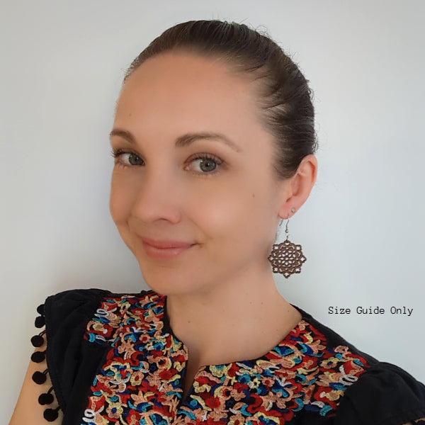 Women wearing Flora Drops as a size guide.