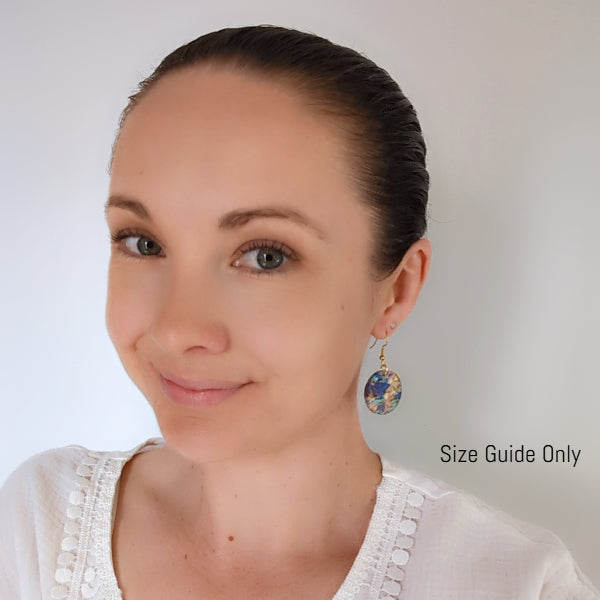 Women wearing Luna Drops as a size guide.