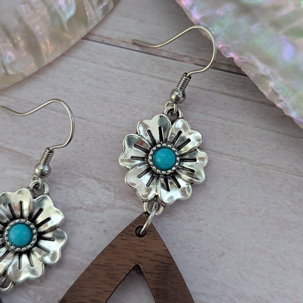 Poppy Dangles - Wooden Earrings