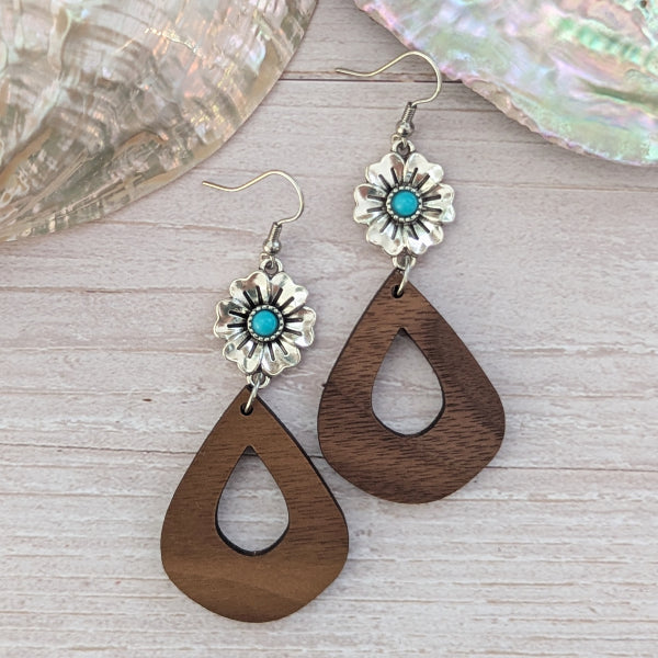 Poppy Dangles - Wooden Earrings