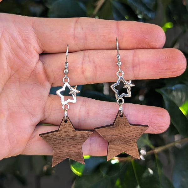 Sirius Dangles - Wooden Earrings