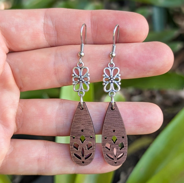 Wildflower Dangles - Wooden & Earrings