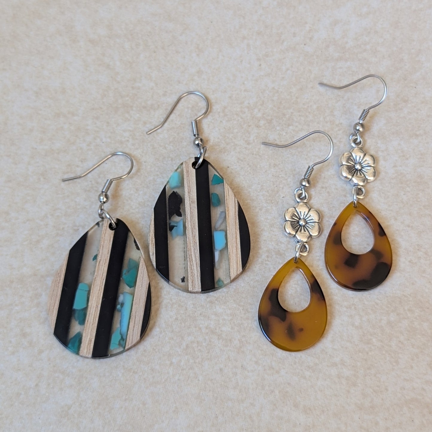 Stripy & Floral Earring Pack