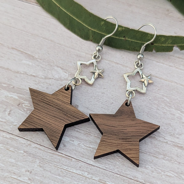 Sirius Dangles - Wooden Earrings